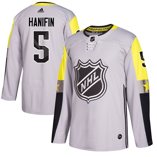 Adidas Carolina Hurricanes #5 Noah Hanifin Gray 2018 All-Star Metro Division Authentic Stitched Youth NHL Jersey->youth nhl jersey->Youth Jersey